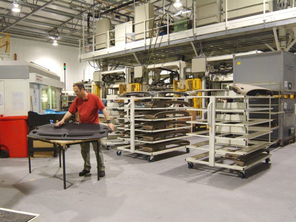 Industrial floor machine area