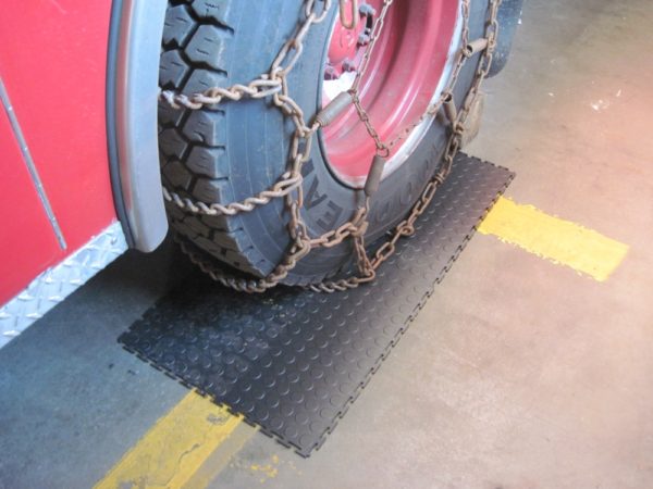 Quality Firehouse Flooring - Firetruck with Chains